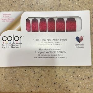 Bloody Gorgeous Color Street Black to Red Glitter Ombre Design Nail Polish Strip